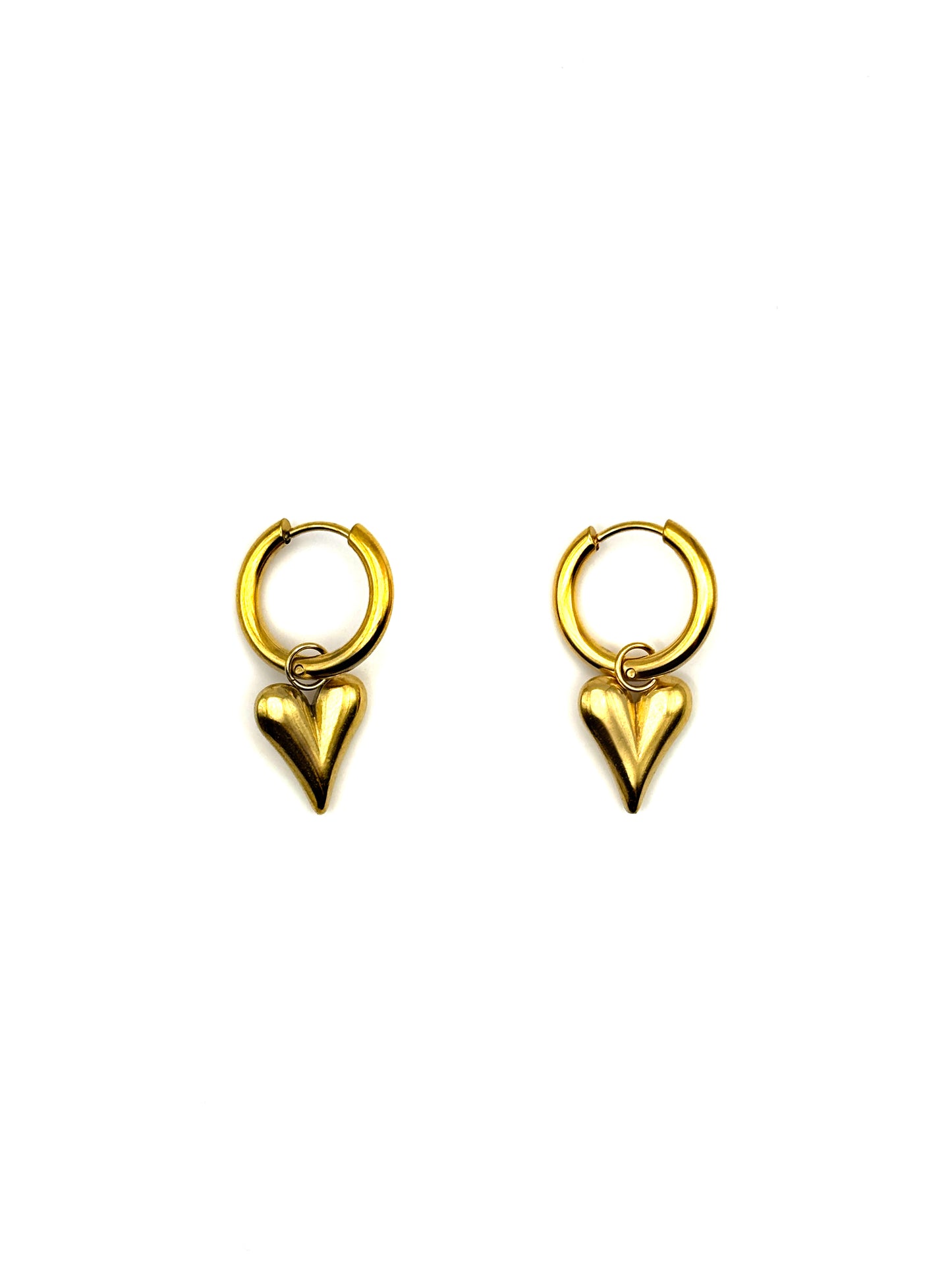 Oorbellen Little Hoops Gold Hearts