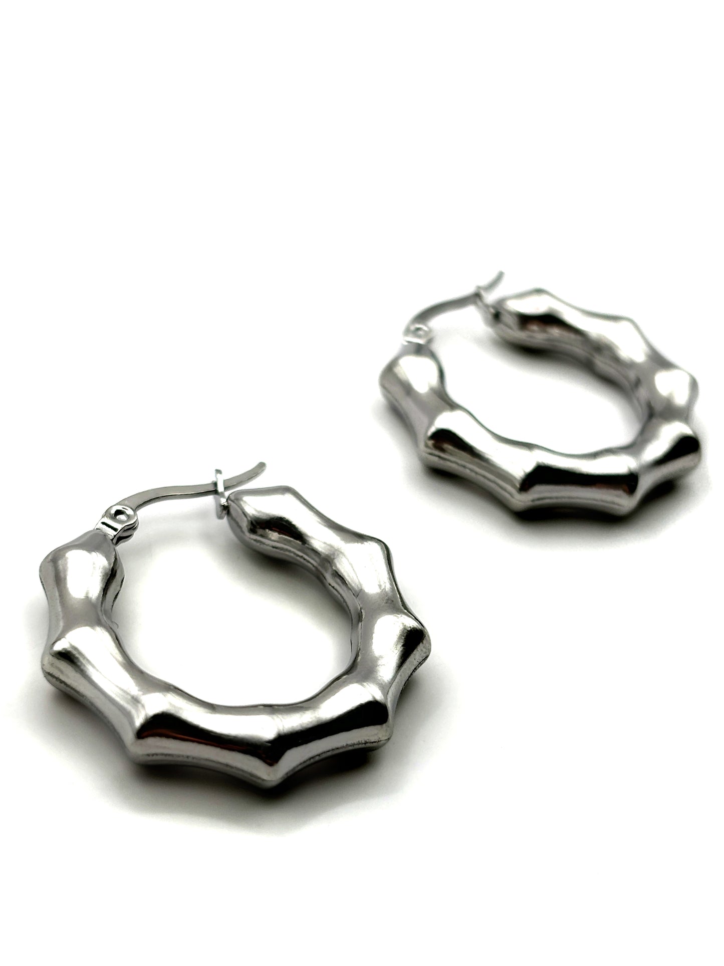 Oorbellen Chunky Hoops Silver