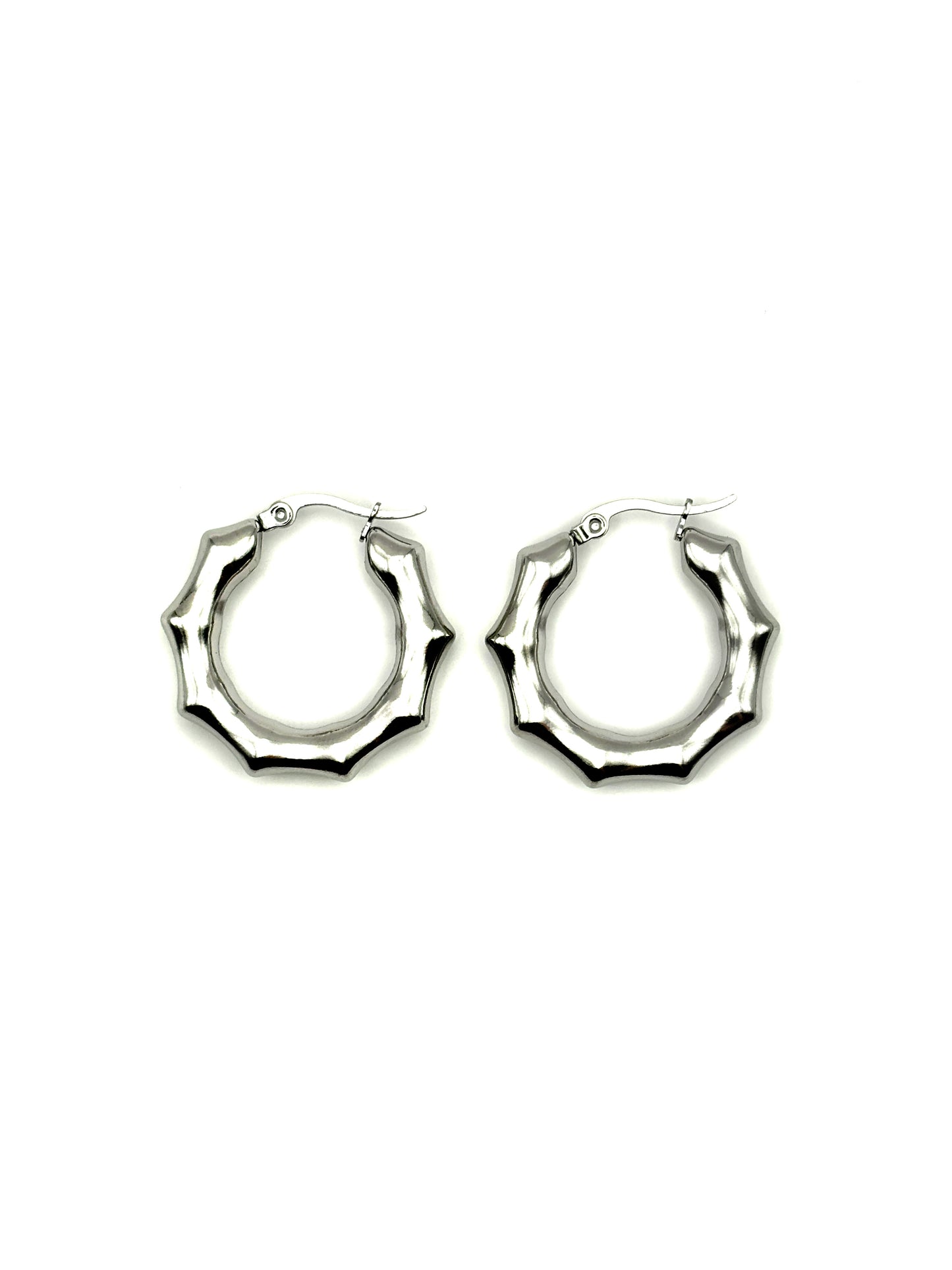 Oorbellen Chunky Hoops Silver