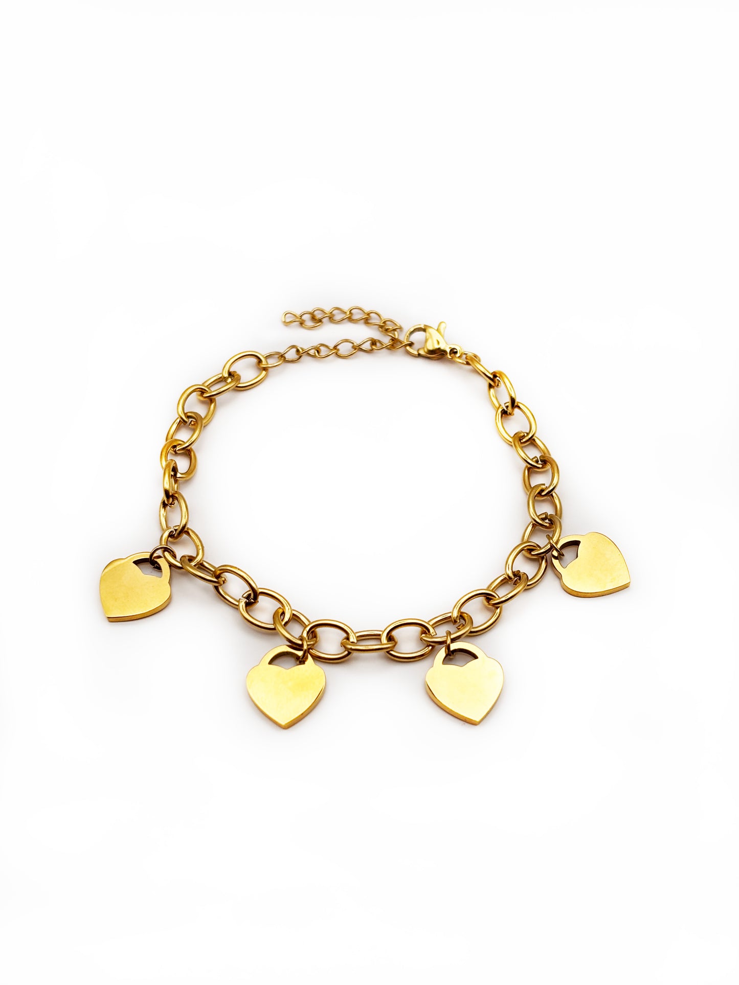 Armband four heart gold