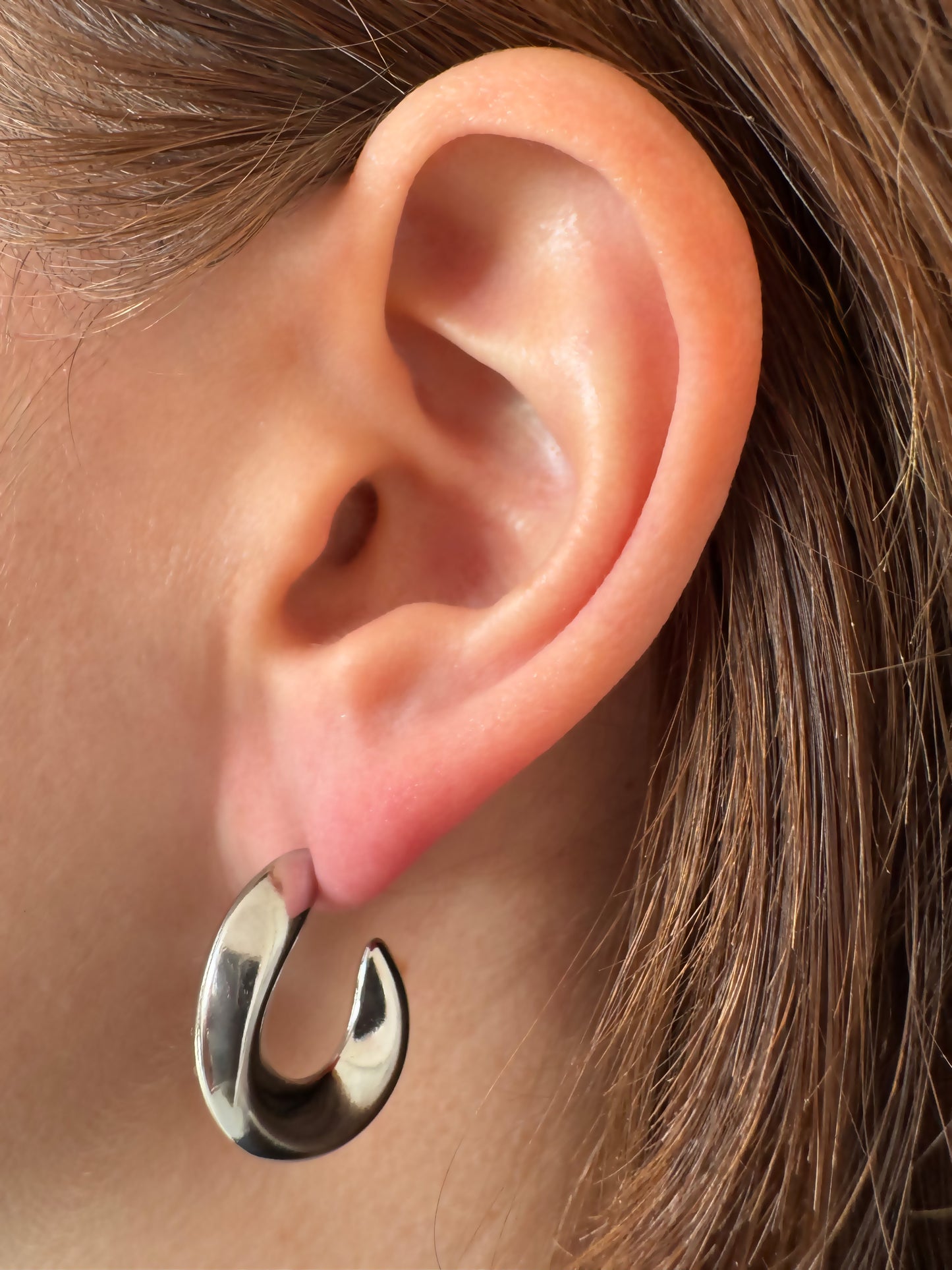 Oorbellen Silver Open Hoops