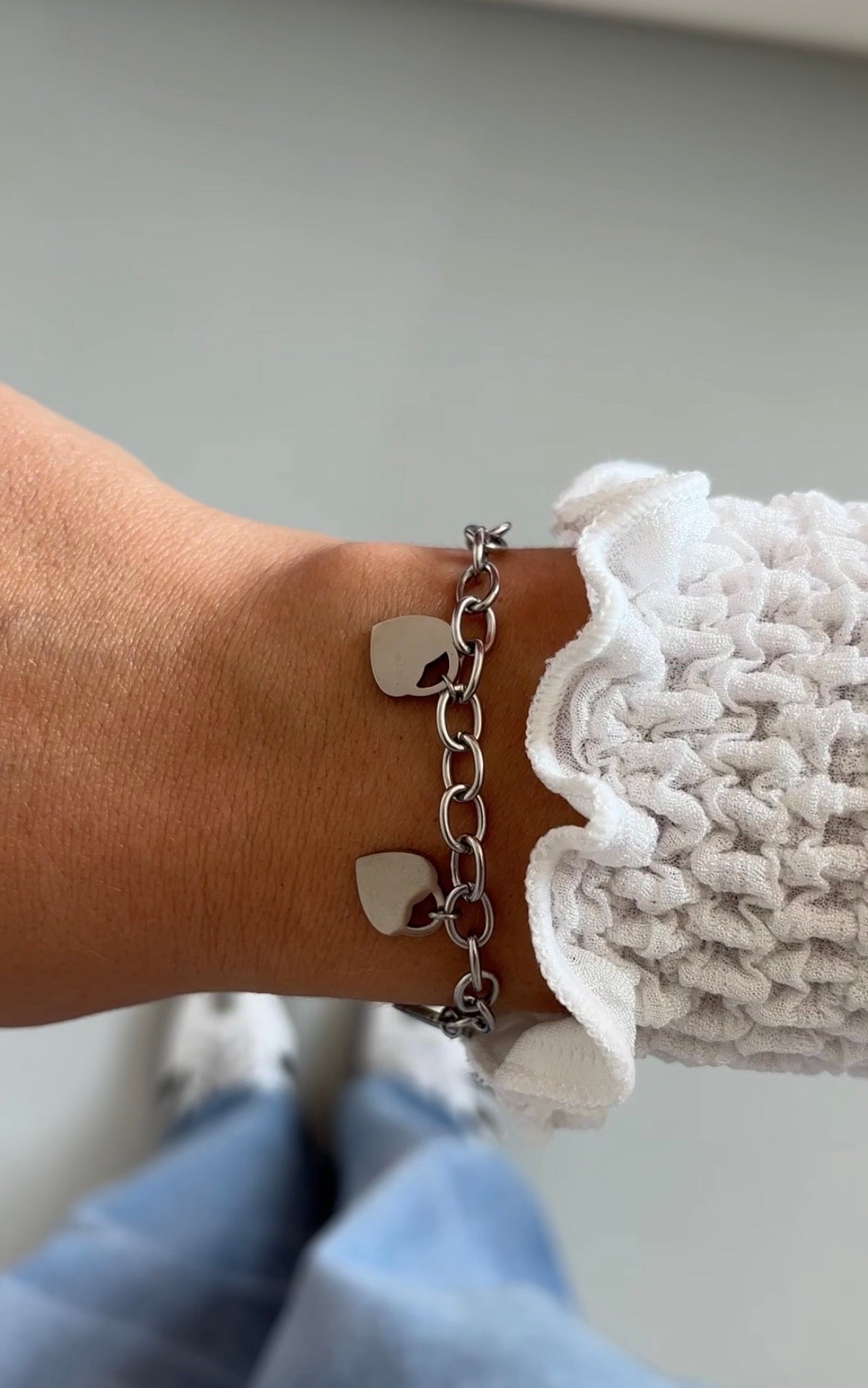 Armband four heart silver