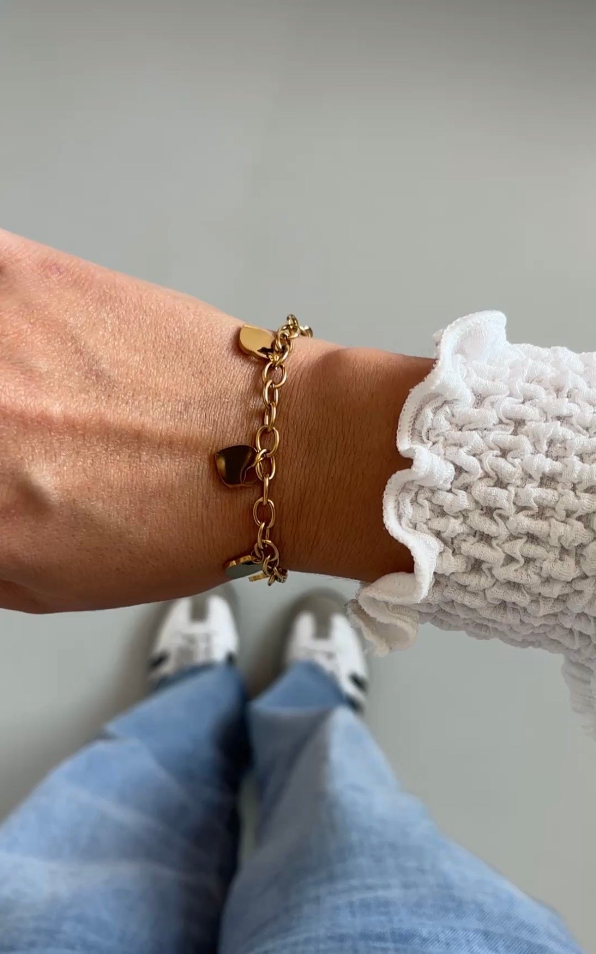 Armband four heart gold