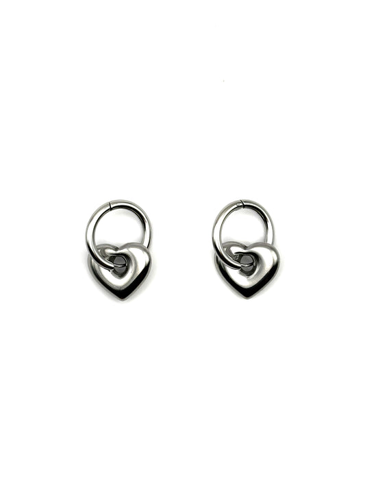 Oorbellen Silver Hearts