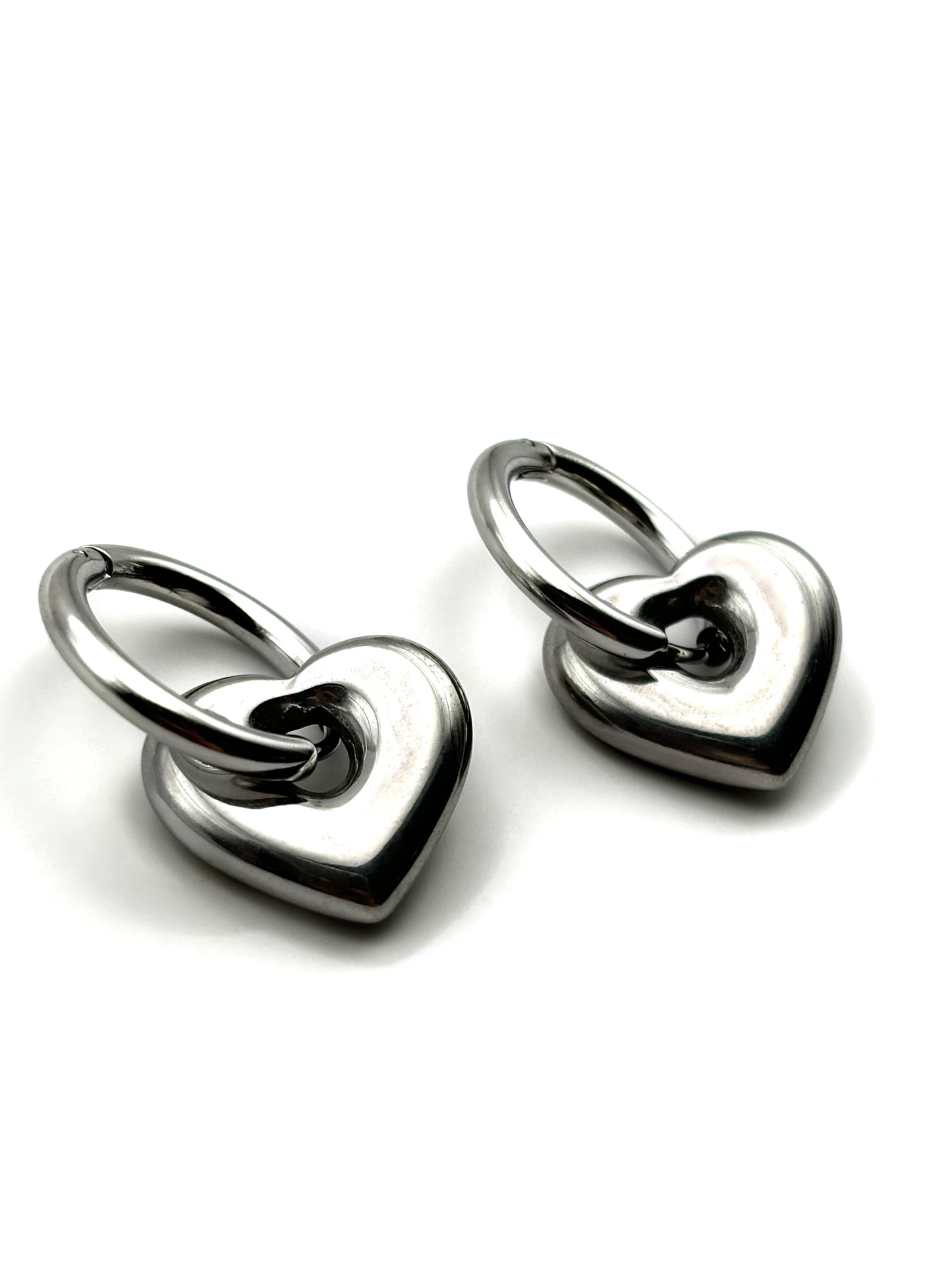Oorbellen Silver Hearts