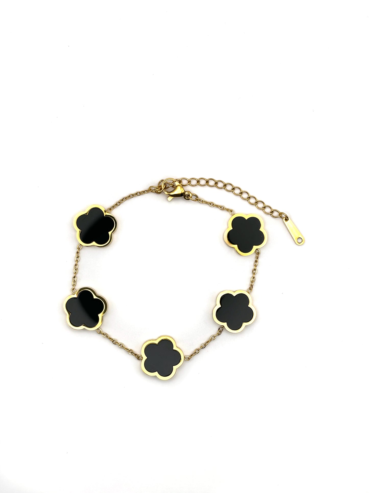 Armband Black Flowers
