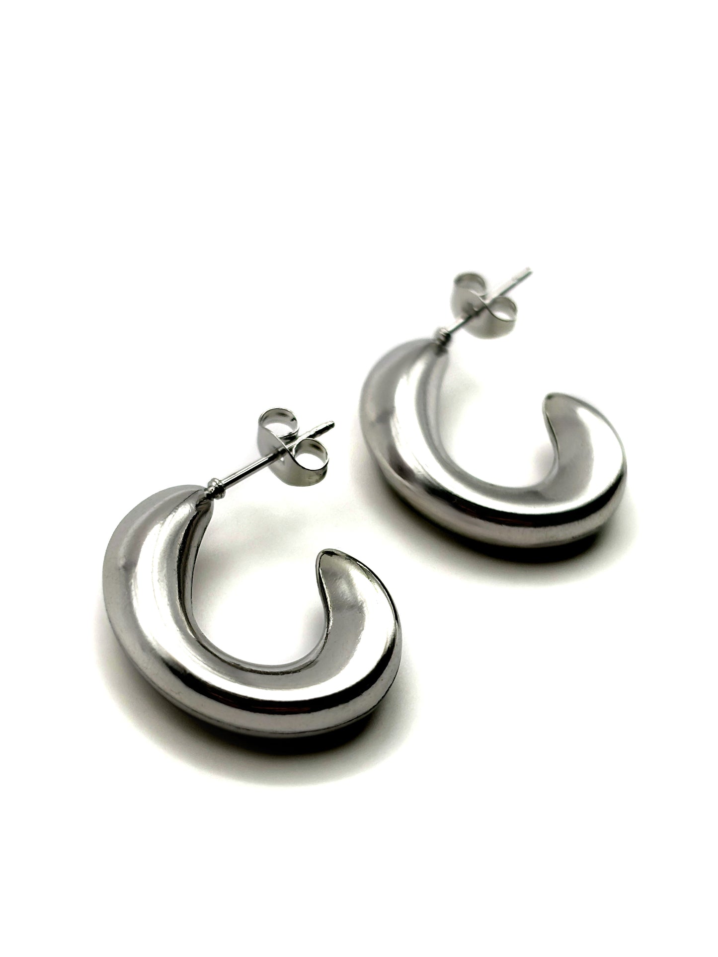 Oorbellen Silver Open Hoops