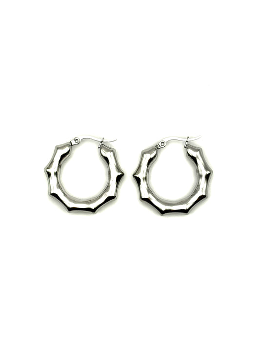 Oorbellen Chunky Hoops Silver