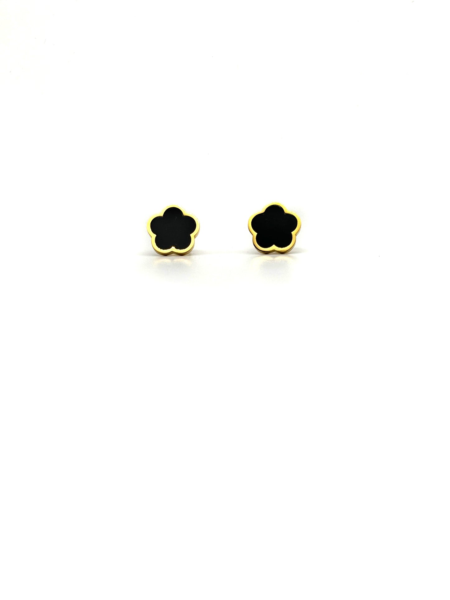 Oorbellen Black Flowers