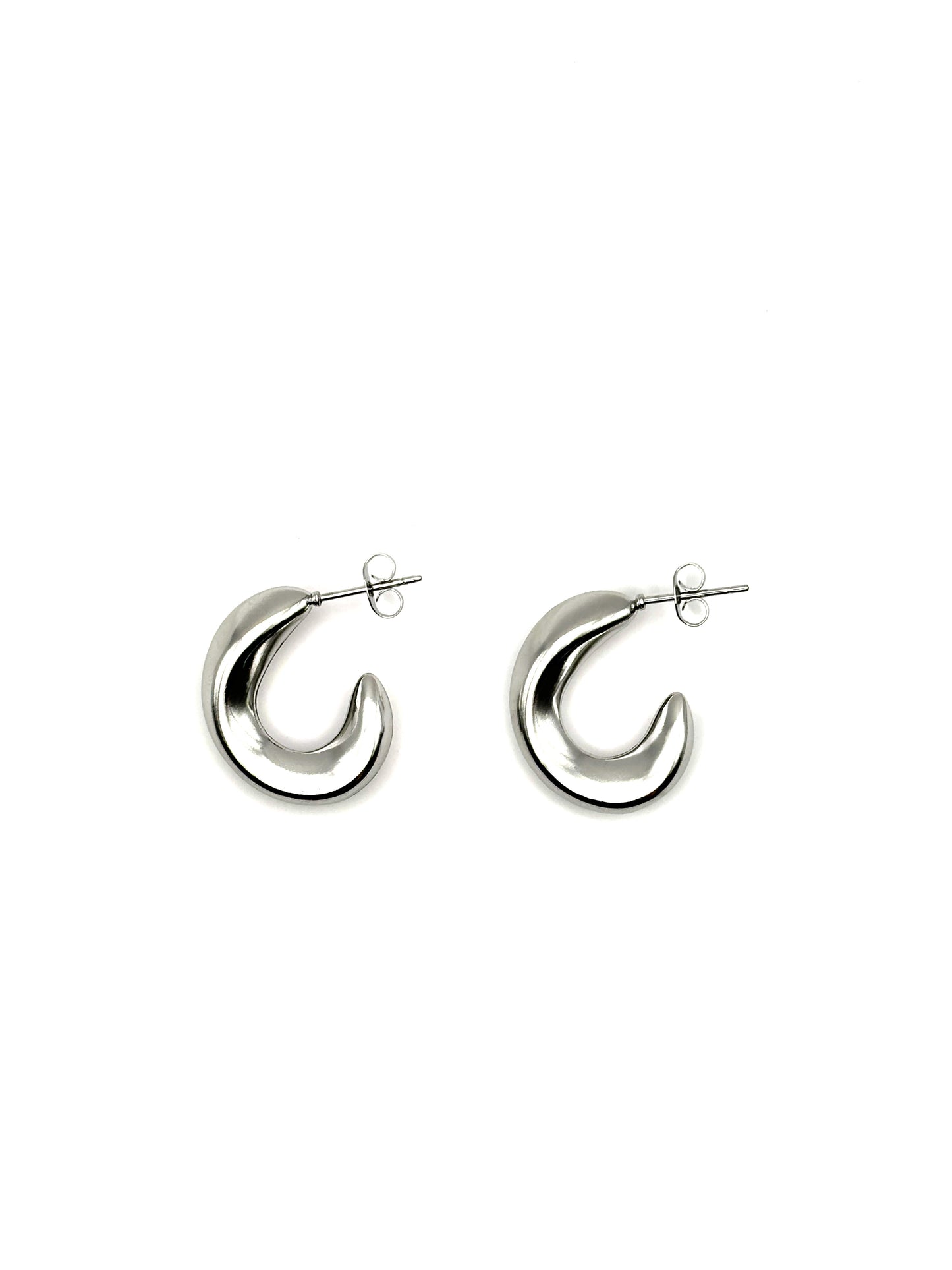 Oorbellen Silver Open Hoops
