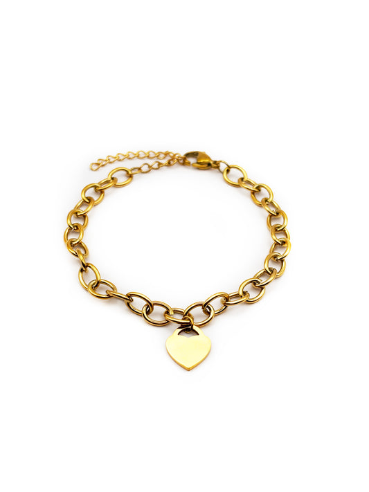 Armband one heart gold